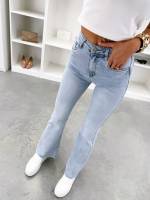 Sinine Alt Laiema Lõikega Stretch Teksad