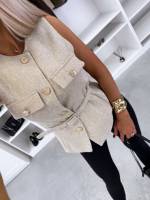 Beež Vööga Vest-jakk