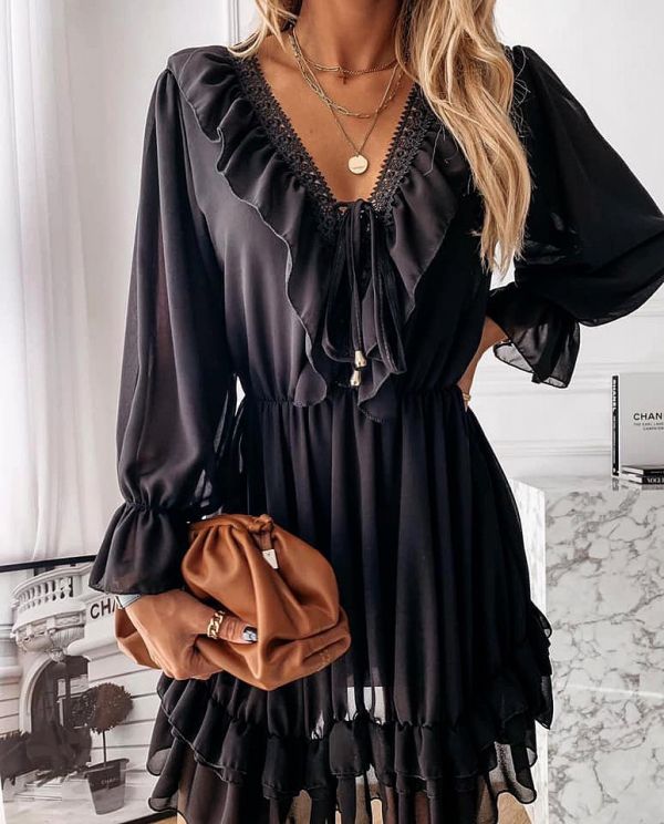 Black Chiffon Dress