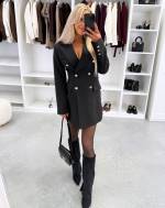 Tumši Sarkans Žakete-kleita Ar Jostu