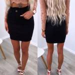 Mėlyna Tamprus Džinsinis Sijonas