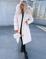 Черный Тёплая зимняя парка с капюшоном