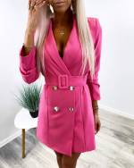 Melns Žaketes Tipa Kleita Ar Jostu