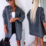Sinine Oversized Trukkidega Teksajakk