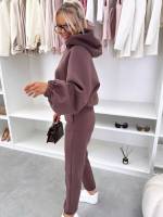 Brązowy Komplet Dresowy