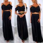 Violetinė Dviejų Dalių Komplektas Iš šifono