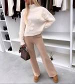 Бежевый Мягкий уютный свитер