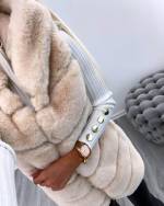 Beež Kapuutsiga Karvane Vest 