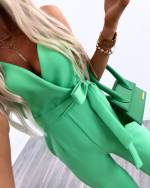 Gaiši Rozā Garš Kombinezons Ar Kabatām 