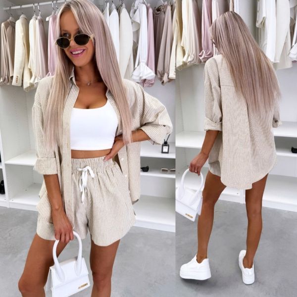 Beige Two-piece Set
