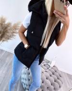 Šviesiai Rausvos Spalvos Trumpesnė Liemenė Iš Vandeniui Atsparios Medžiagos