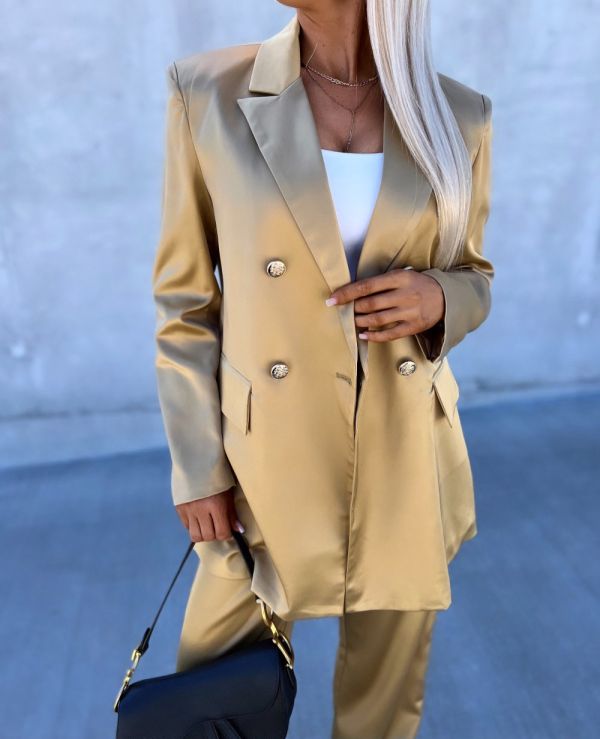 Gold Satin Blazer