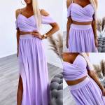 Melns Šifona Divdaļīgais Komplekts