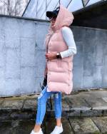 Beež Lühem Kapuutsiga Vest