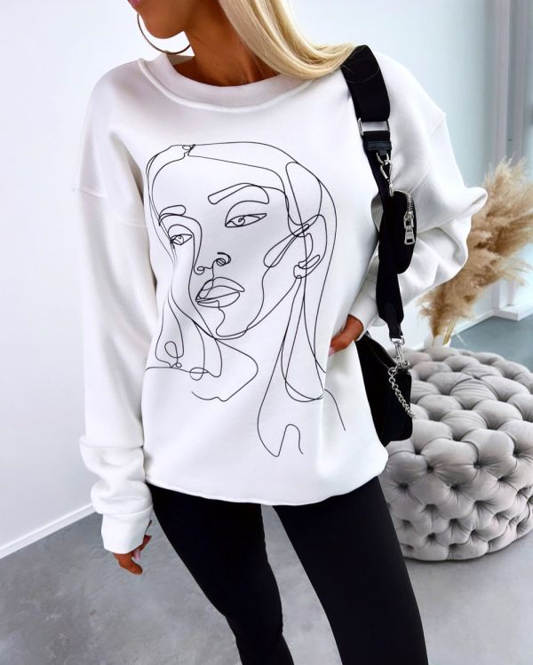 White Soft Oversized Sweatshirt