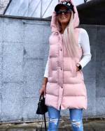 Beež Lühem Kapuutsiga Vest