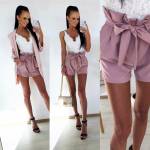 Pelēks Šortes Ar Kabatām