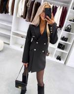 Tumši Sarkans Žakete-kleita Ar Jostu