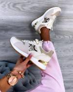 Valge Läikega Vabaaja Jalanõud