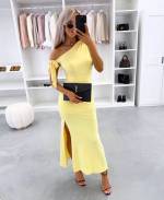 Helebeež Lõhikuga Venivast Kangast Bodycon Kleit