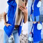 Šviesiai Rausvos Spalvos Trumpesnė Liemenė Iš Vandeniui Atsparios Medžiagos