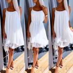 Helesinine Õlapaeltega Sifoonkleit