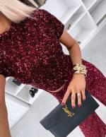 Brūns Maigs Fliteru Crop Tops