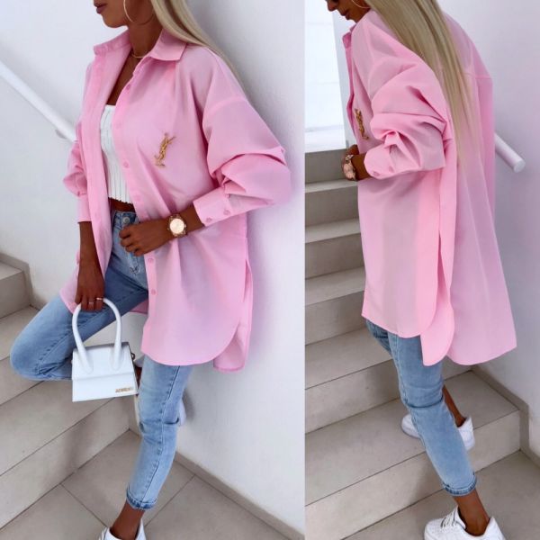 Roosa Tagant Pikem Oversized Pluus