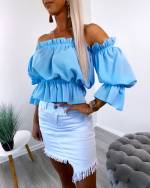 Kollane Sifoonist Crop-top