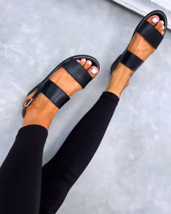 Black Comfy Sandals