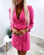 Melns Žaketes Tipa Kleita Ar Jostu