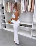 Valge Peplum Pluus