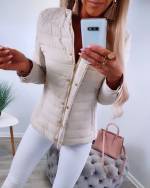 Tumesinine Kuldsete Detailidega Kehasse Jope