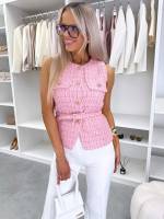 Sinine Kuldsete Nööpidega Vest