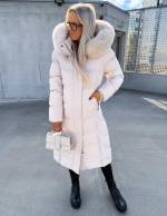 Черный Тёплая зимняя парка с капюшоном