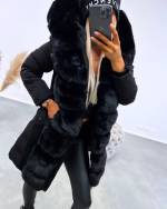 Beež Vöö Ja Kapuutsiga Talvemantel