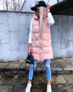 Beež Lühem Kapuutsiga Vest