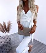 Gaiši Rozā Garš Kombinezons Ar Kabatām 