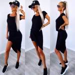 Haki Ikdienas Kleita Ar Elastīgu Vidukli