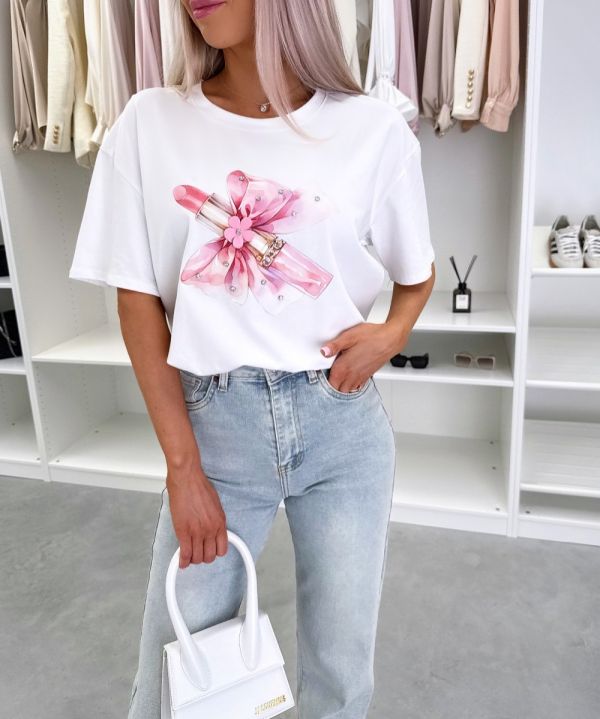 Balts Oversize T-krekls