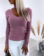 Sārts Džemperis Ar Zeltītām Pogām