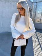 Valge Litritega Pehme Kampsun