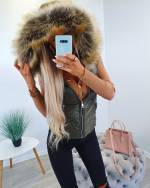 Roosa Kapuutsiga Vest