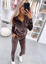 Rozinis Auksas Aksominio Sportinio Kostiumo Rinkinys