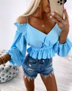 Balta Trumpas Viršus Su Dirželiais