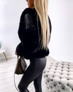 Smėlio Spalvos Trumpi Dirbtinio Kailio Kailiniai