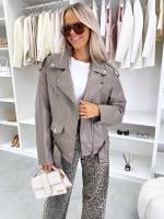 Taupė Oversized Stiliaus Džemperis