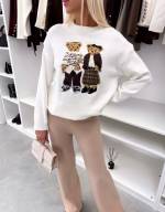 Valge Stiilne Ja Mugav Kampsun