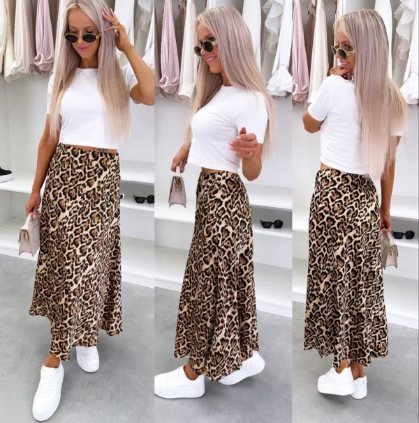 Leopards Svārki Ar Leopardrakstu
