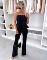 Valge Peplum Pluus